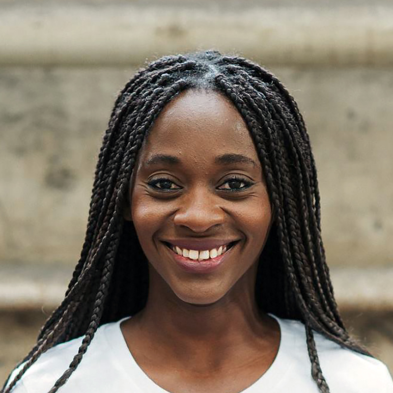 internship member smiling